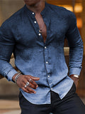 kkboxly  Men's Shirt Top Turn-Down Collar Long Sleeve Closure Male Casual Shirt For Men Daily Vacation Streetwear
