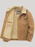Men's Warm Fleece Full Zip Jacket, Lightweight Soft Coat For Winter Outdoor Recreation
