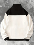 kkboxly  Men's Polar Fleece Jacket, Casual Stand Collar Zipper Pockets Coat For Fall Winter