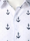 kkboxly  Men's Fashion Anchor Graphic Print Shirt For Spring/autumn, Oversized Long Sleeve Shirt For Males, Men's Clothing, Plus Size