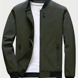 kkboxly Stay Stylish and Comfortable: Men's Casual Jackets With Zipper Pockets - Best Sellers!
