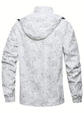 kkboxly  Men's Casual Lightweight Waterproof Windbreaker Jacket, Full Zip Up Hooded Shell Outdoor Hiking Coat For Autumn And Winter