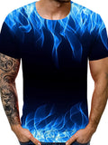 kkboxly  Plus Size Tees For Men, 3D Print Trendy Oversize Short Sleeve T-shirts, Summer Oversized Tops, Best Seller Gifts