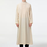 kkboxly  Muslim Men Long Sleeve Thobe Middle East Saudi Arab Kaftan Islamic Dubai Robes Ramadan Dishdasha