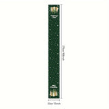 Christmas Holiday Festive Table Runner with Snowflake & Christmas Tree Design, 100% Polyester Woven Table Decoration, Santa Claus Pattern, Perfect for Seasonal Dining & Home Decor - 1PC