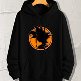 kkboxly  Cool Anime Boy Print Hoodie - Men's Casual Pullover Hooded Sweatshirt for Spring/Fall - Perfect Gift Idea