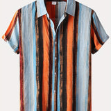 kkboxly  Men's Hawaiian Shirts Summer Floral Print Short Sleeve Button Down Shirt Tropical Holiday Beach Casual Tops