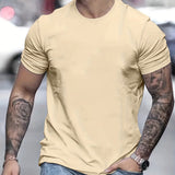 kkboxly  Plus Size Assorted Colors Basic Tees For Male, Oversized Causal T-shirts For Summer Fitness Leisurewear, Men Clothing