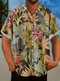 kkboxly  New Man's Hawaiian Vintage Printed Button Down Short Sleeve Shirts Best Sellers
