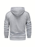 kkboxly  Contrast Color Design Men's Hooded Jacket Casual Long Sleeve Hoodies With Zipper Hooded Coat For Autumn Winter