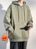 solvbao  Men's Hooded Jacket Casual Long Sleeve Hoodies With Zipper Gym Sports Hooded Coat For Spring Fall