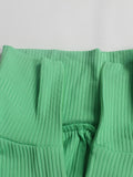 kkboxly  Stylish Ribbed Knit Zipper Jumpsuit, Casual Solid Long Sleeve Jumpsuit, Suit For Spring & Summer, Women's Clothing