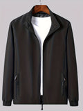 kkboxly  Men's Lightweight Jackets By Activity, Men's Casual Stand Collar Jacket For Spring Fall