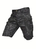kkboxly Men's Camo Cargo Shorts: Military-Style for Running, Workouts & Sports