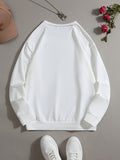 kkboxly  ' Yes Boss ' Print Crew Neck Sweatshirt Pullover For Men Solid Color Sweatshirts For Spring Fall Long Sleeve Tops