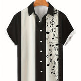 kkboxly  Oversized Color Block Aloha Shirt for Men - Perfect for Beach, Music, and Summer Casual Wear