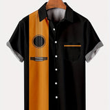kkboxly  Stylish Men's Musical Note Printed Casual Shirt - Perfect for Parties and Streetwear