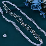 kkboxly  1PC Bridal Wedding Dress Rhinestone Belt Accessories Shiny Silvery Chain Belt