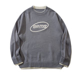 kkboxly  All Match Knitted Vintage Preppy Fake Two Piece Sweater, Men's Casual Warm Slightly Stretch Crew Neck Pullover Sweater For Fall Winter