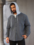 kkboxly  Plus Size Men's Hooded Jacket For Spring Fall Winter, Men's Clothing