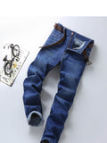 kkboxly  Men's Jeans Straight Leg Slim Fit Casual Jeans