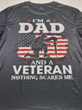 Comfy Father's Day T-Shirt with Dad & Veteran Pattern Print - Perfect Summer Clothing for Men