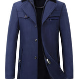 kkboxly  New Wool Coat Men's Business Casual Thick Warm Slim Jacket