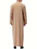 kkboxly  Men's Saudi Arabic Thobe Jubba Dishdasha Long Sleeve Robe, Islamic Dress, Ramadan Muslim Dress Middle East Islamic Clothing