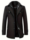 kkboxly  New Wool Coat Men's Business Casual Thick Warm Slim Jacket