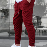 kkboxly kkboxly  Solid Color Men's Spring Summer Thin Drawstring Sweatpants With Pockets For Outdoor, Running Jogging