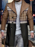 kkboxly  Plus Size Men's Plaid Windbreaker Coat Spring Fall Winter Fashion Tops Oversized Jacket For Males, Men's Clothing