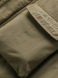 kkboxly  Men's Cargo Jacket Warm Coats Fleece Lined Military Jackets Cotton With Removable Hood
