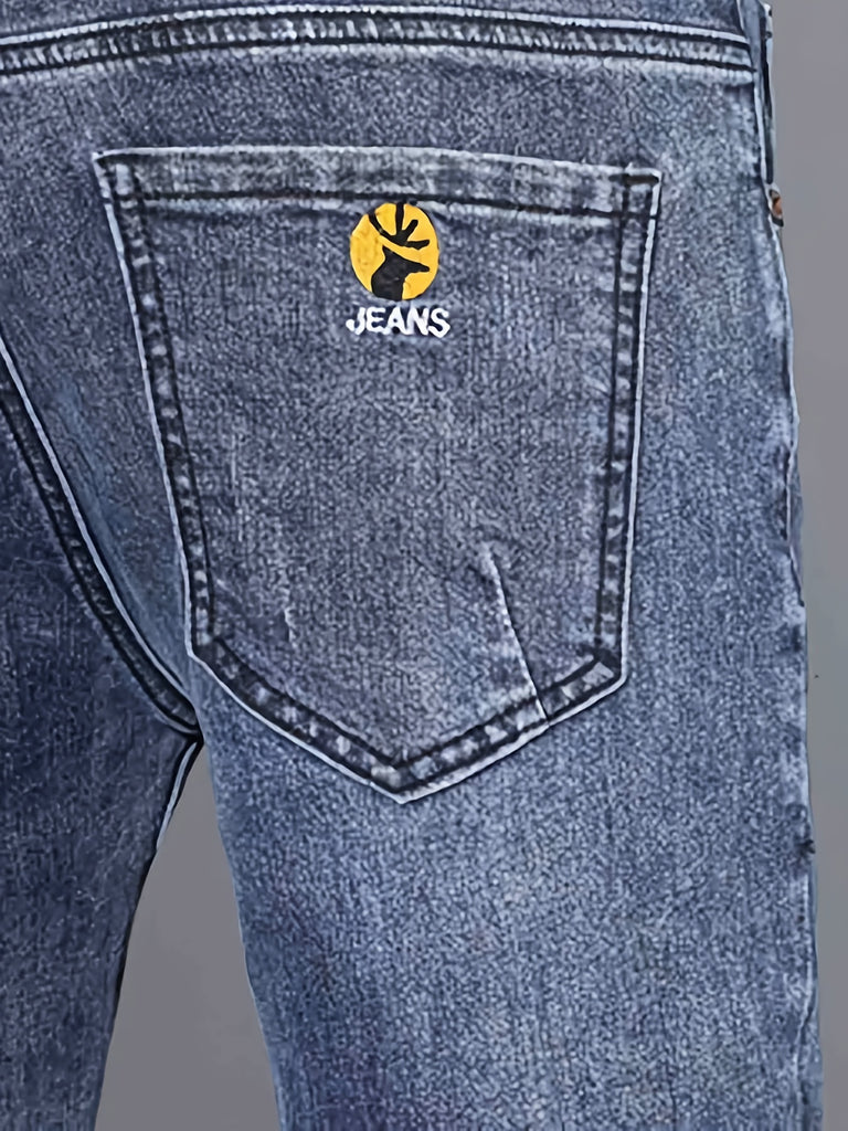 kkboxly  Men's Jeans Straight Regular Denim Jeans With Pockets, Men's Outfits
