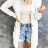 kkboxly  Long Sleeve Oversized Top, Button Up Casual Top, Women's Clothing