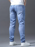 kkboxly  Men's Casual Classic Design Slim Fit  Jeans, Chic Street Style Denim Pants