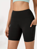 kkboxly  High Waist Mid Length Shorts, Sports Yoga Skinny High Stretch Shorts, Women's Activewear