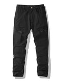 kkboxly Men's Casual Multi Pocket Pants, Chic Street Style Cargo Pants For Outdoor Activities