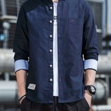 kkboxly  Men's Formal Classic Design Button Up Shirt With Chest Pocket, Male Clothes For Spring And Fall Business Occasion