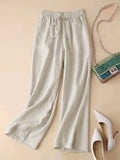 kkboxly  Drawstring Wide Leg Pants, Casual Loose Pants For Spring & Summer, Women's Clothing
