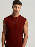Solid Color A-Shirt Tanks, Men’s Singlet, Dry Fit Sleeveless Tank Top, Lightweight Active Undershirts, For Workout At The Gym, Bodybuilding, And Fitness, As Gifts