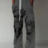 kkboxly kkboxly  Men's Drawstring Wide Leg Pants Beach Pant Trendy Pattern Casual Baggy Pants Yoga Trousers Streetwear Hiphop Rapper Style