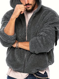 kkboxly  Men's Warm Polar Fleece Jacket Coat For Fall Winter