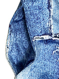 kkboxly  Denim Print Wide Leg Jumpsuit, Casual Sleeveless Jumpsuit For Spring & Summer, Women's Clothing