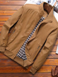 kkboxly  Men's Jacket Casual High Neck Zipper Jacket For Spring