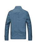 kkboxly  Men's Casual Zip Up Windbreaker Jacket, Chic Stand Collar Lightweight Jacket