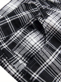 kkboxly  Plaid Pattern Slim Fit Jeans, Men's Casual Mid Stretch Chic Jeans For The Four Seasons