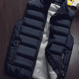kkboxly  Winter Thick Vest For Men, Casual Black Warm Padded Sleeveless Jacket Best Sellers