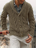 kkboxly  PLUS SIZE Men's Solid Casual Autumn/Winter Loose Top Knit Sweater Pullover Men's Clothing