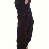 dunnmall  kkboxly  Trendy Cotton Blend Cargo Pants, Men's Multi Flap Pocket Trousers, Loose Casual Outdoor Pants, Men's Work Pants Outdoors Streetwear Hip Hop Style