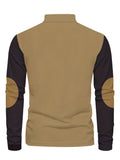 Plus Size Men's Sailboat Print Golf Shirt For Spring Fall, Men's Clothing Outdoor
